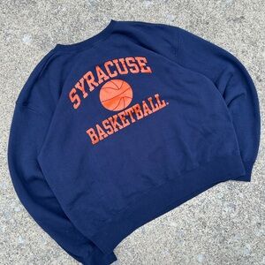 Vintage Syracuse Basketball Navy Crewneck Sweatshirt